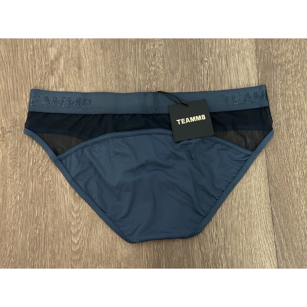 TEAMM8 Score Sheer Brief Underwear Men's Size Medium Midnight Navy NWT - Picture 2 of 5